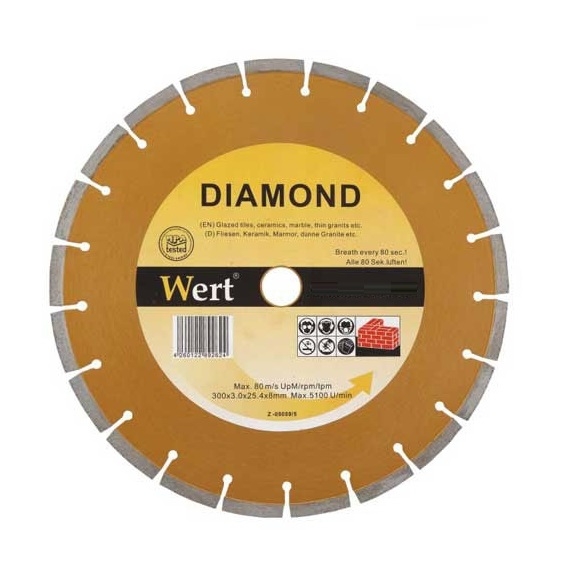Disc diamantat, taiere marmura, granit, faianta Wert W2711-115, O115x22.2 mm