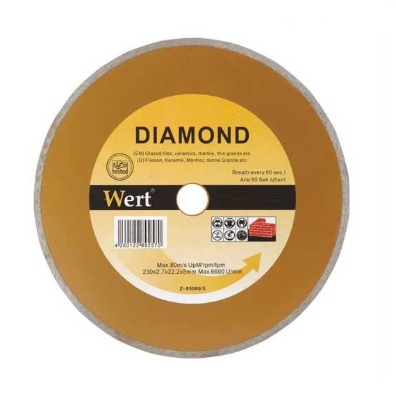 Disc diamantat, taiere marmura, granit, faianta Wert W2710-125, O125x22.2 mm